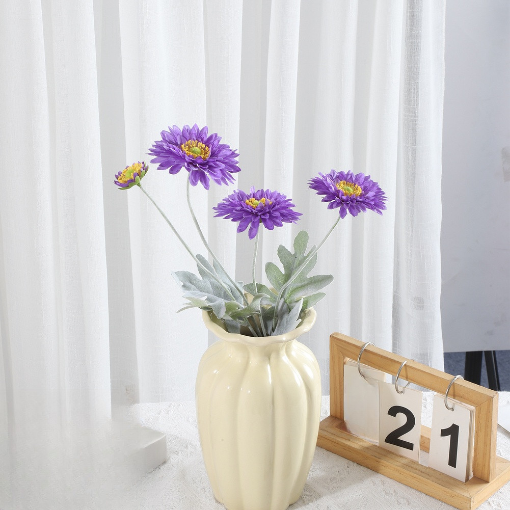 Realistic Pine Needle Chrysanthemum Artificial Flower for Wedding Home 22.83in