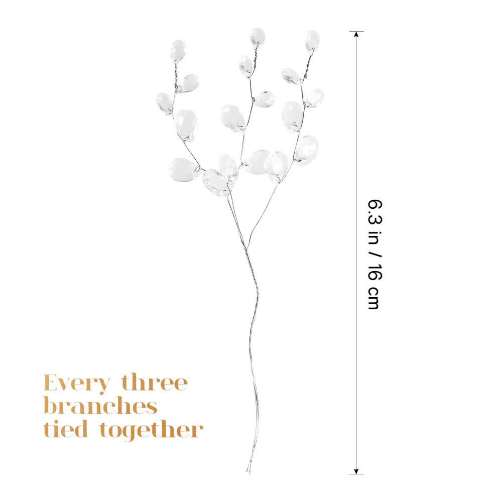 Artificial Bouquet 50 Stems Crystal Floral Picks Home Decoration Christmas Tree