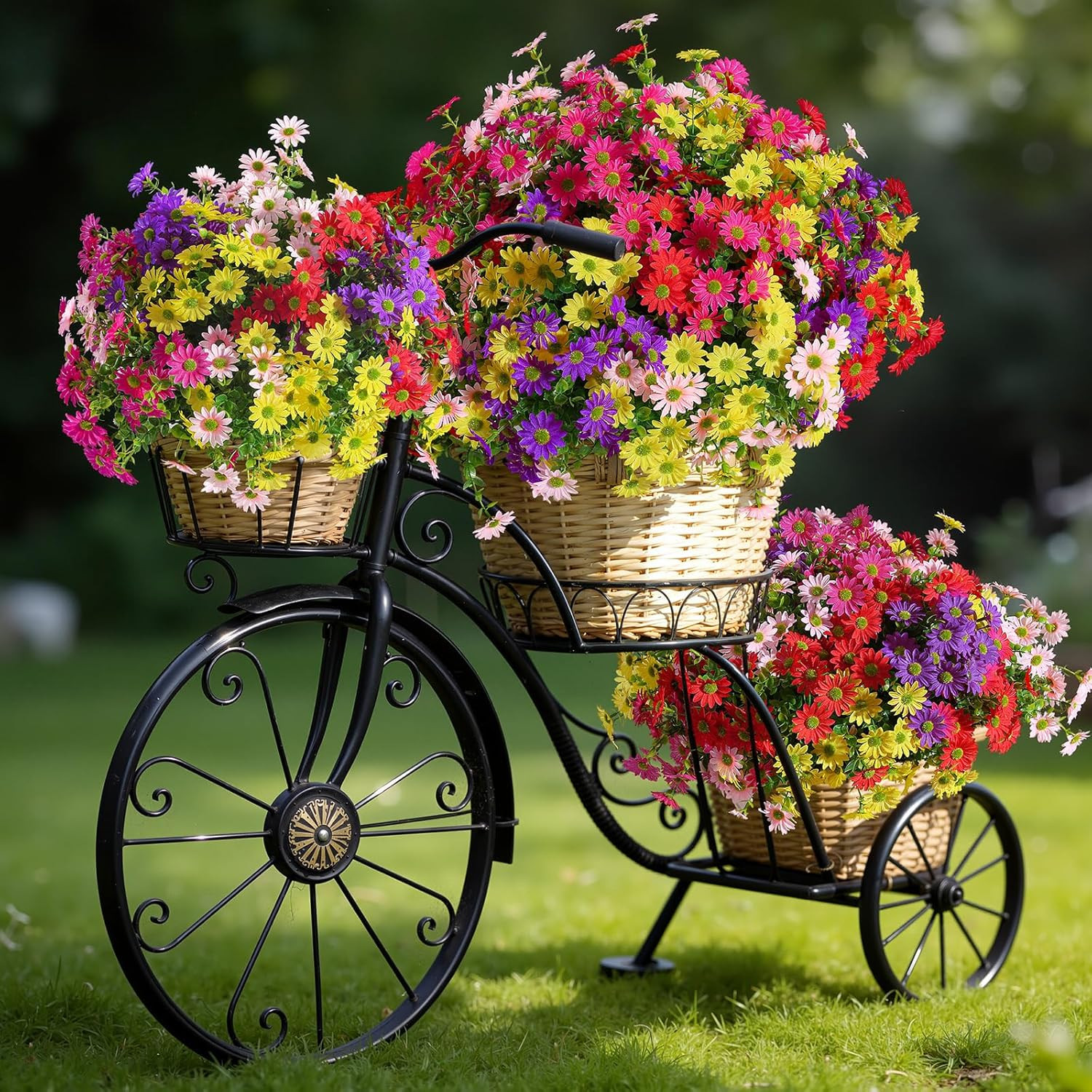 Alupssuc 30 Bundles Artificial Daisies Flowers Fake Silk Plant for Indoor Outdoo