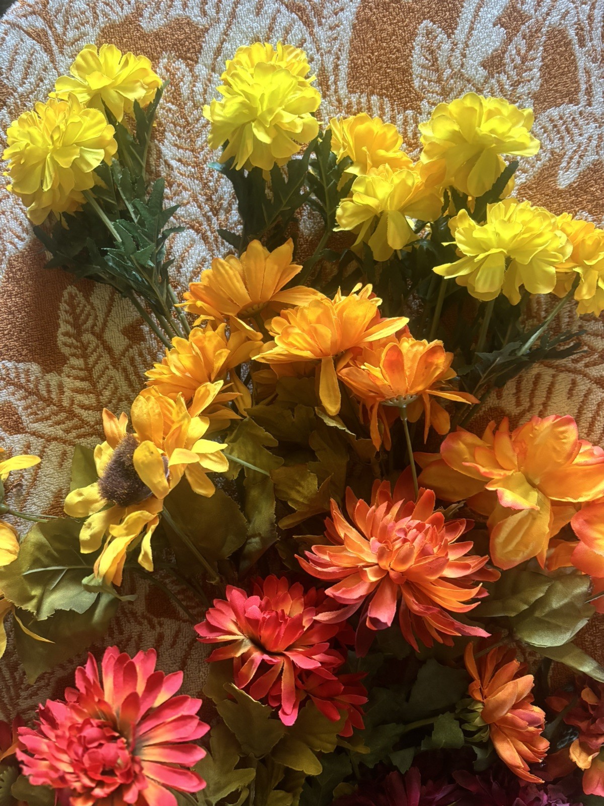 Designer Faux Fall Floral Stem Lot 13 Mixed Autumn Stems Wreath DIY