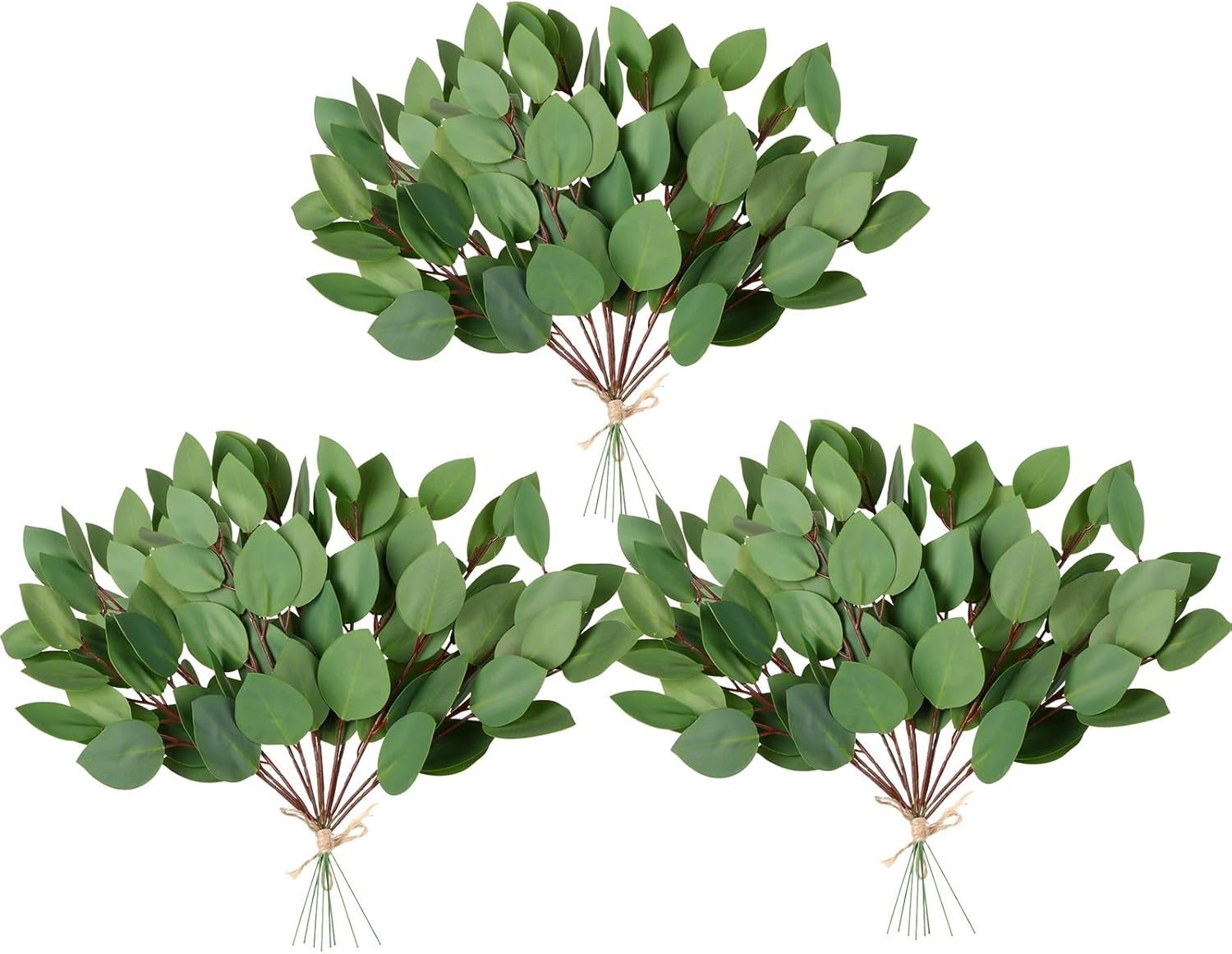 Eucalyptus Stems – 100pcs Artificial Eucalyptus Leaves Stems Bulk – Faux Gree…