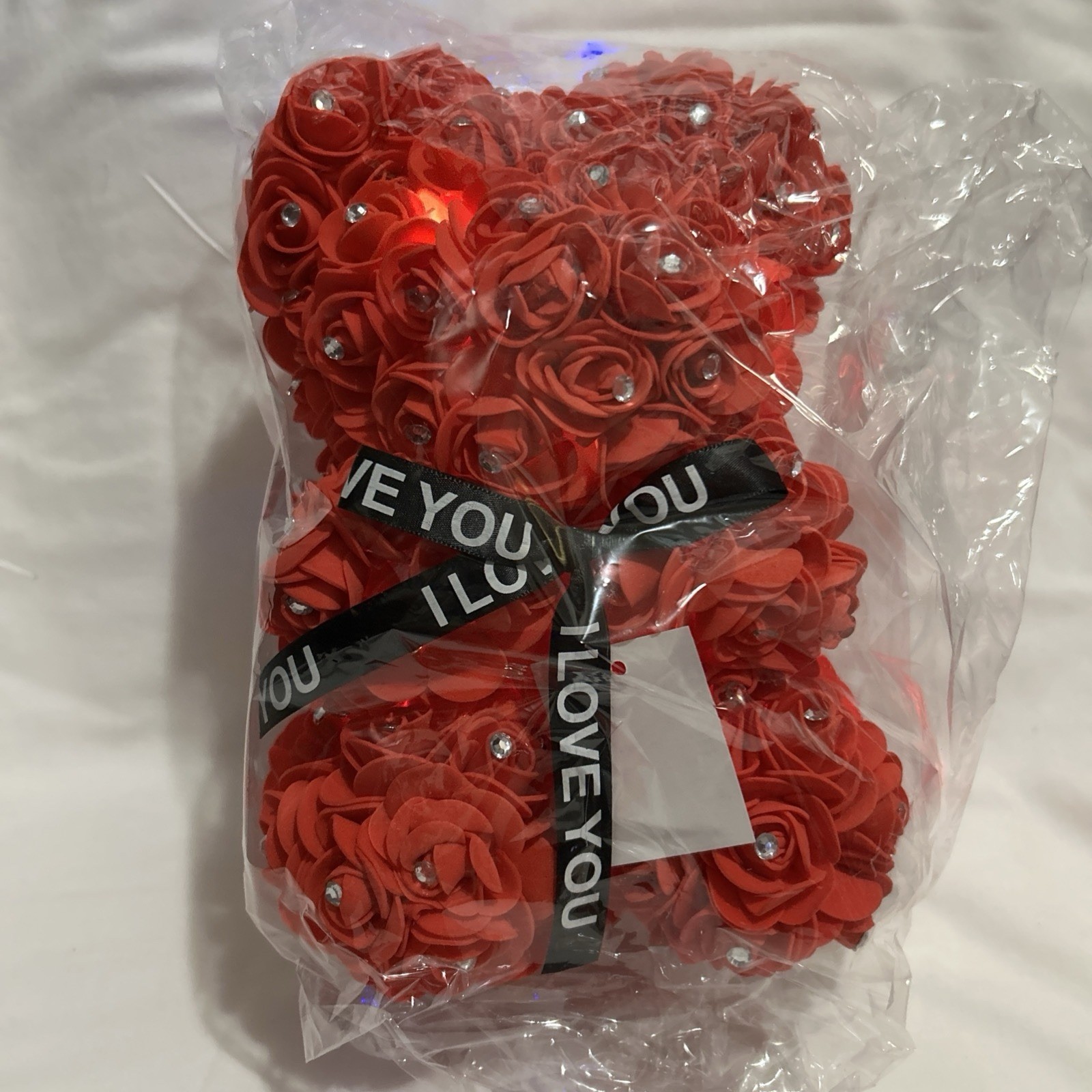 Red Rose Flower Teddy Bear Gift for Birthday Valentine Wedding Party Kids Love