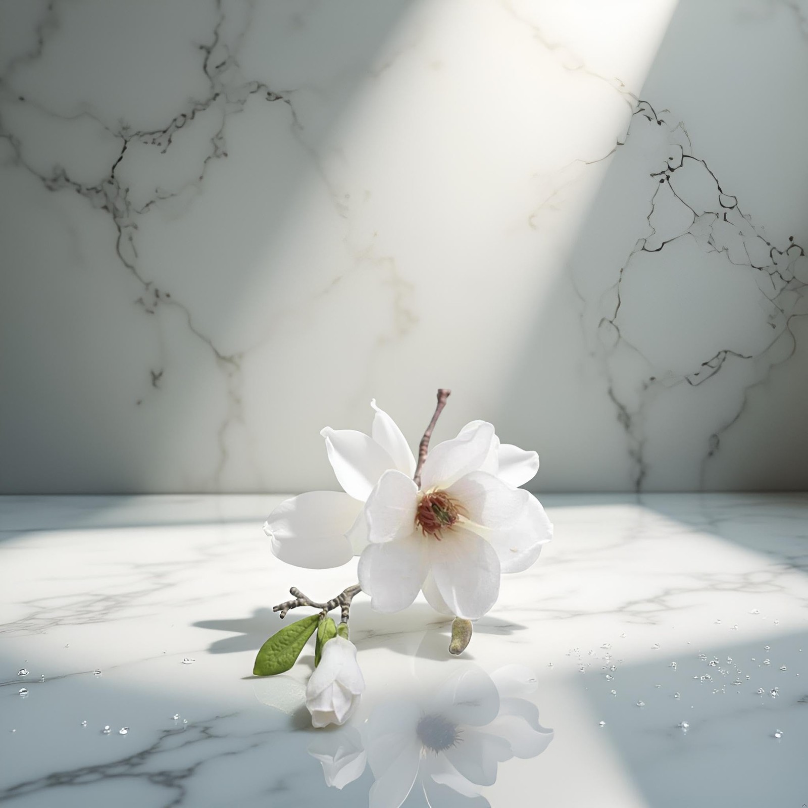 White Artificial Magnolia Fake Silk Flower Single Floral Be used for Home Dec…