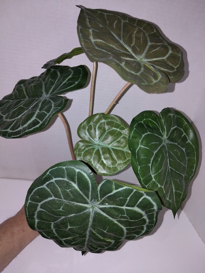 12″ Anthurium leaf bush