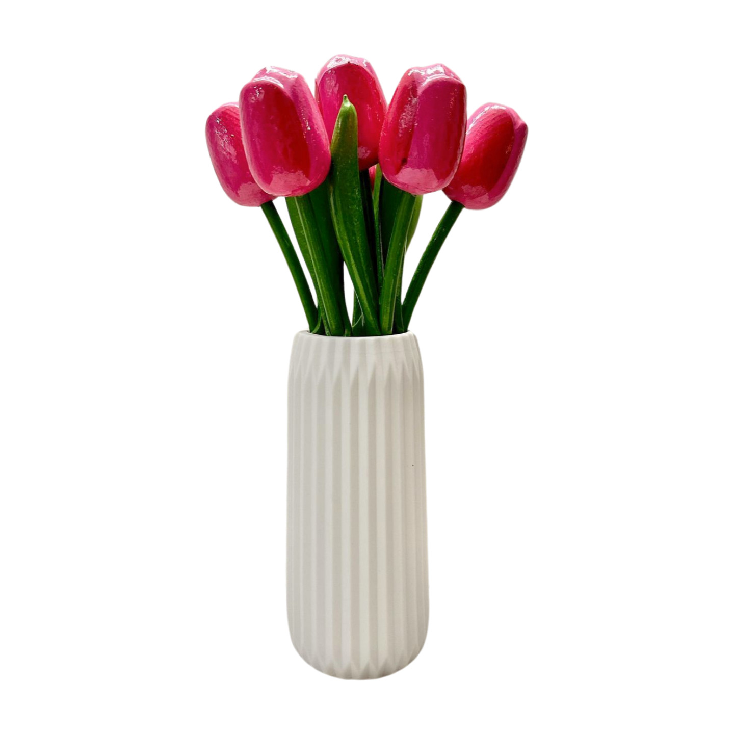 Wooden Dutch Tulips, Colorful Floral Tulip Wood Decor, Aprox. 13” L
