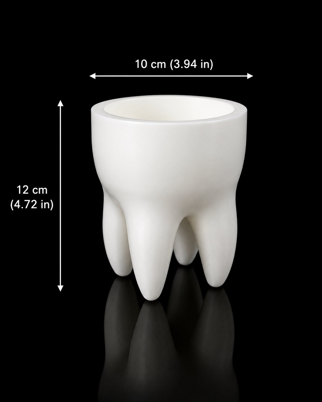 Tooth Shaped Holder Dental Office Decor Candy Bowl Pen Cup Planter 3D Printed