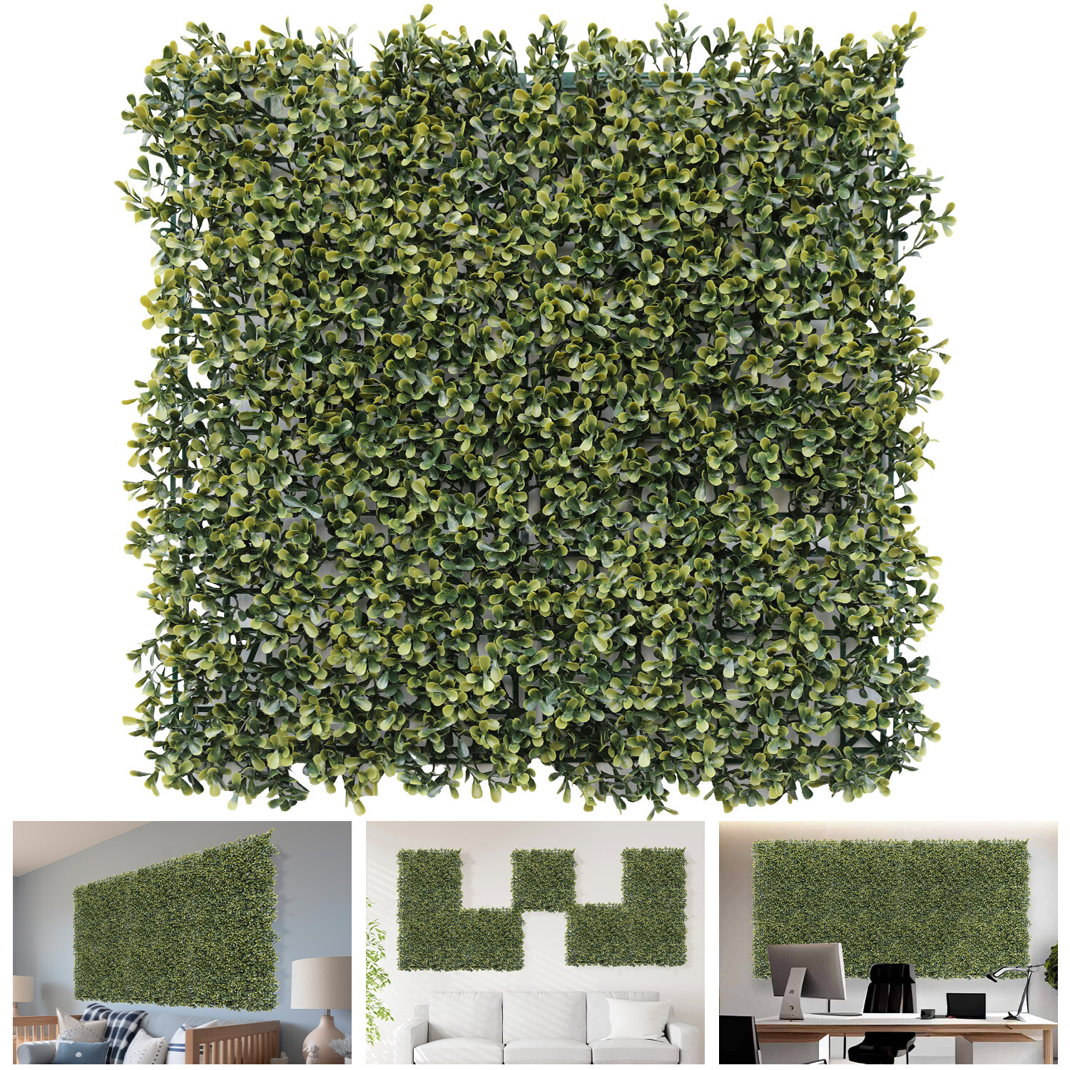 20×20″ Artificial Faux Yellow Pittoso Fence Screen Greenery Wall Decor Panel
