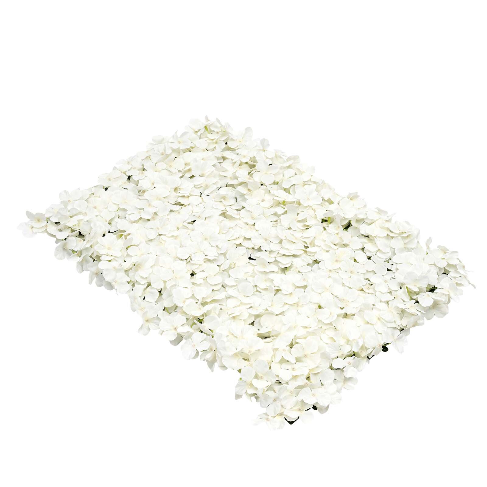 NEW Artificial Flower Wall Panel White 20pcs For Filming Wedding Party Backdrop.