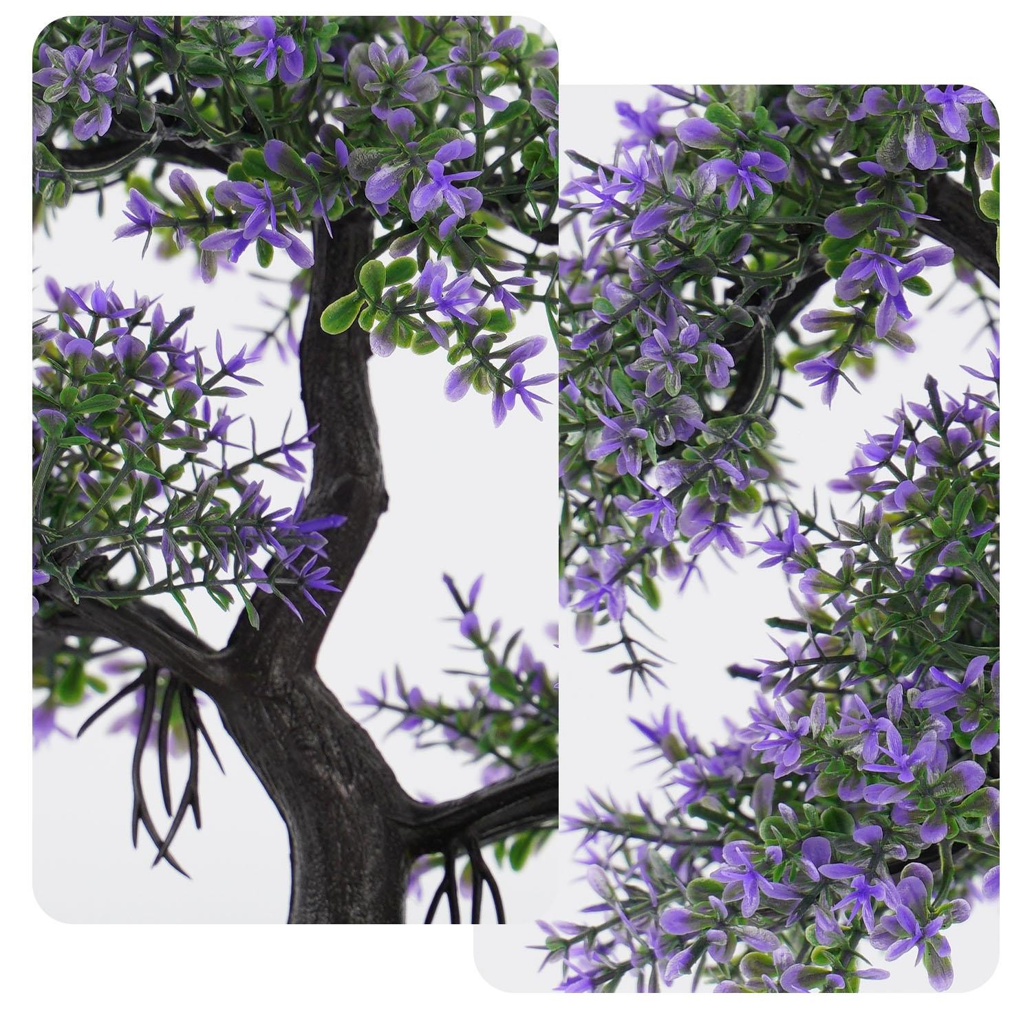 Artificial Bonsai Tree Potted Plant Fake Flowers Home Garden Hotel Table Decor