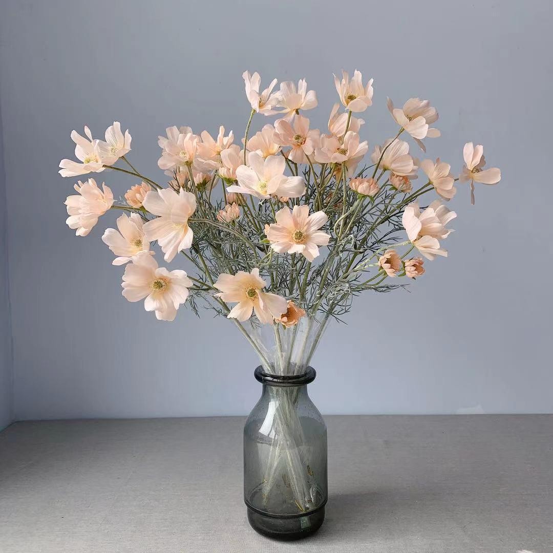 60CM Silk Chamomile Daisy Artificial Flower White Fake Wedding Home Decor Bouque