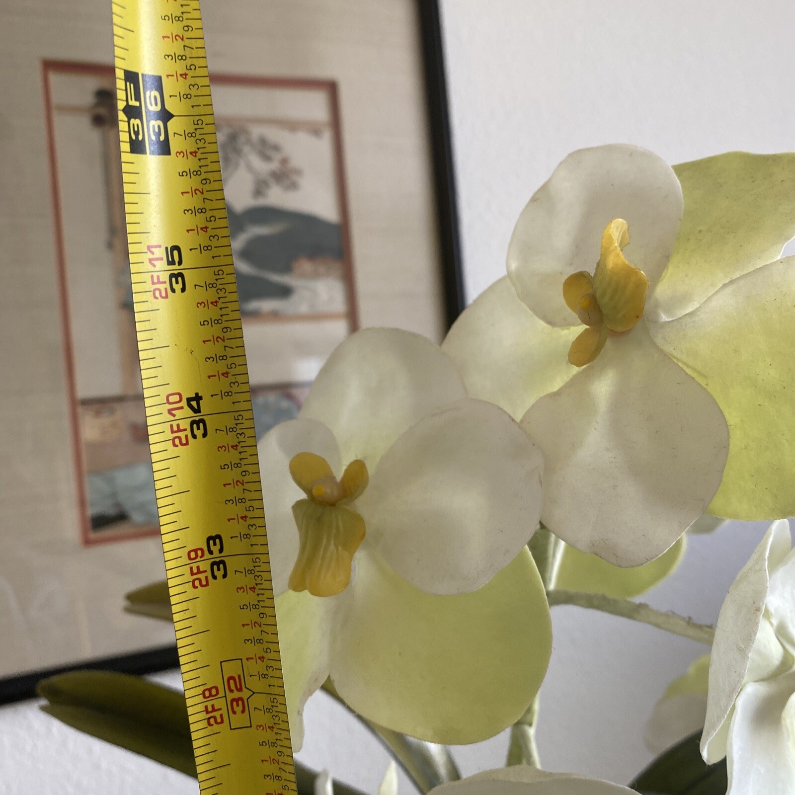 The CG Hunter White Orchid Plant, premium artificial indoor flower display 36″