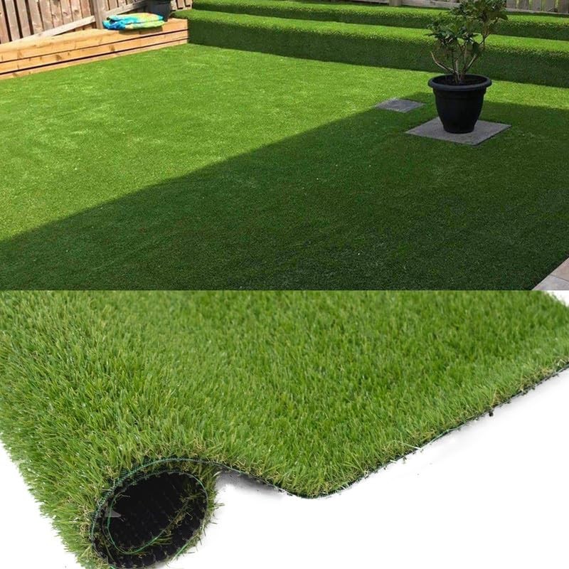 Boshuele 20mm Grass Height Realistic Artificial Turf with Drainage Holes, Reu…