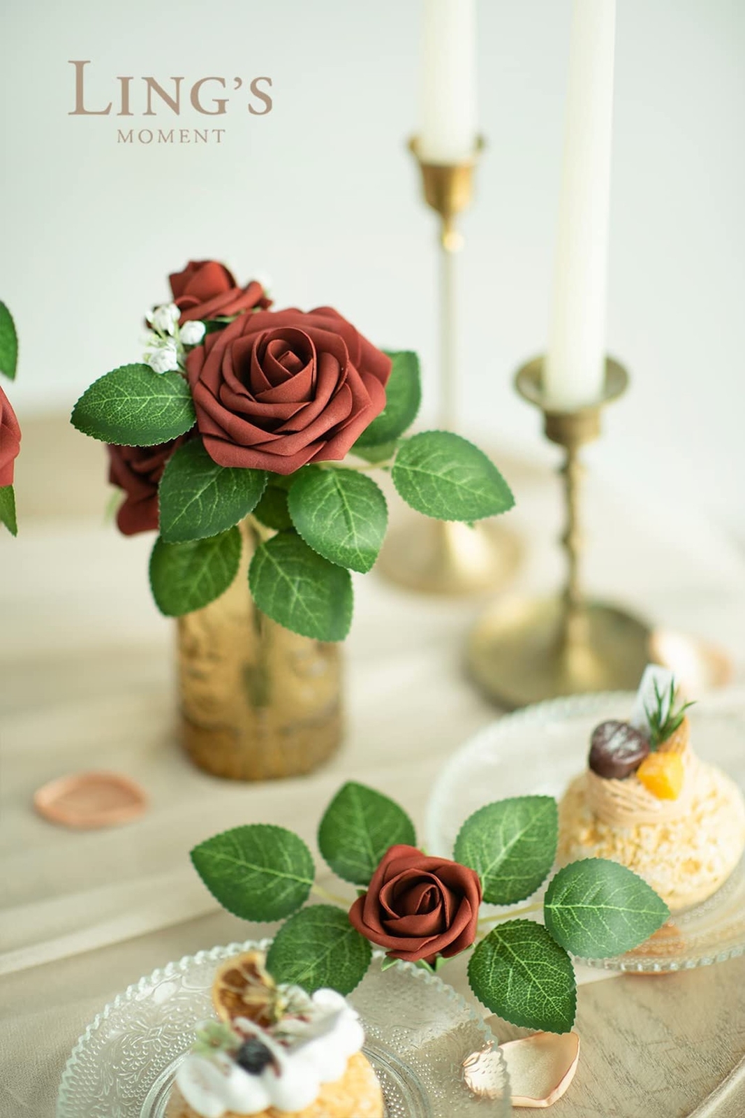 Ling’s Moment Burnt Orange & Terracotta Artificial Flowers
