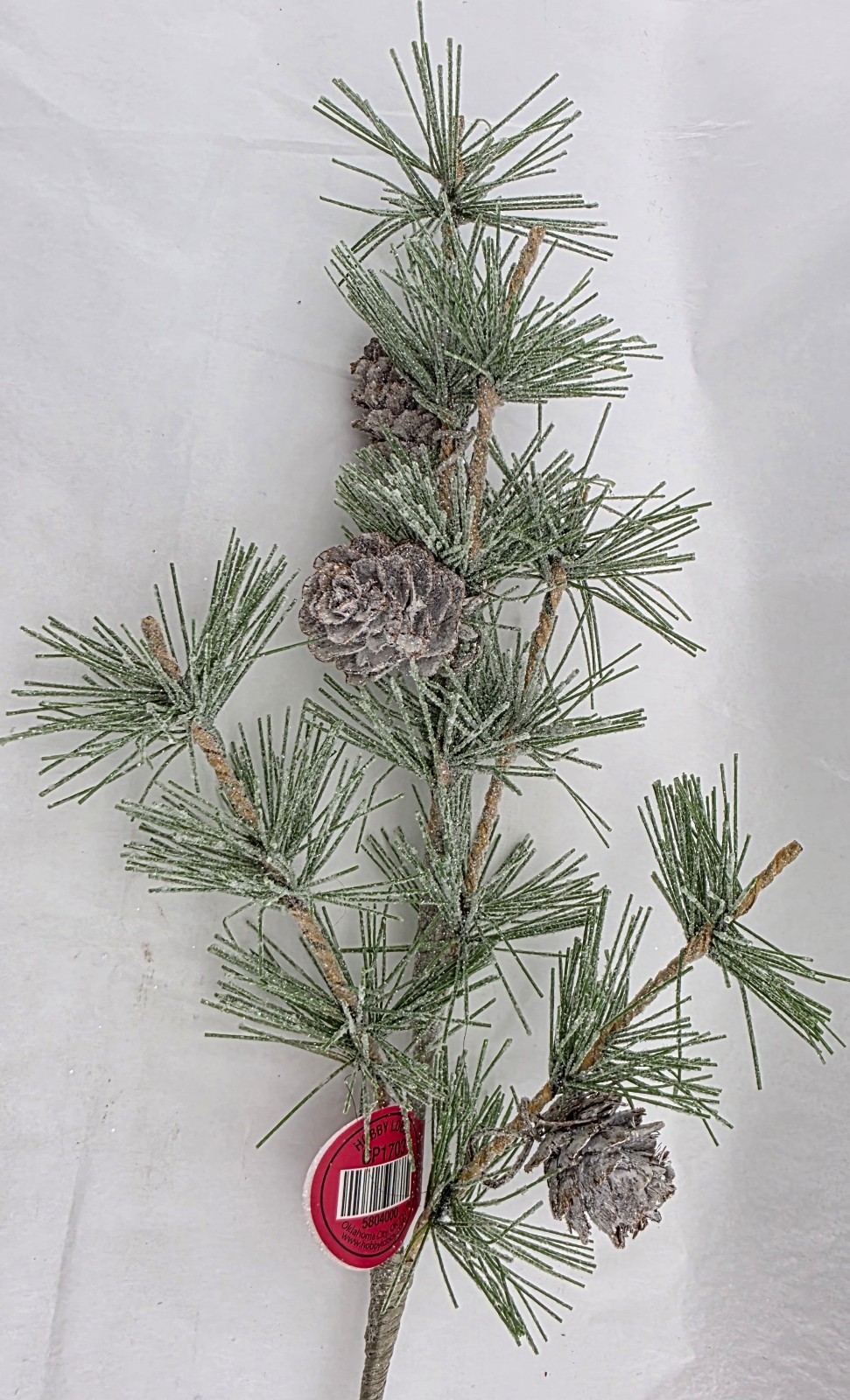 Pine Needle Cone Spray Branch Floral Picks Artificial Lot of 10 Stems 13″ Long