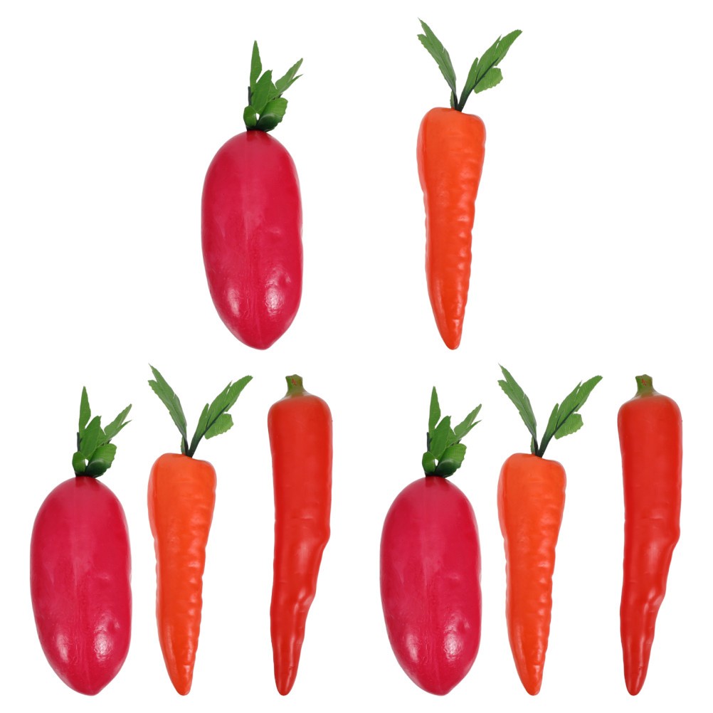 8 PCS Lifelike Artificial Carrot Decorative Foam Craft Supply
