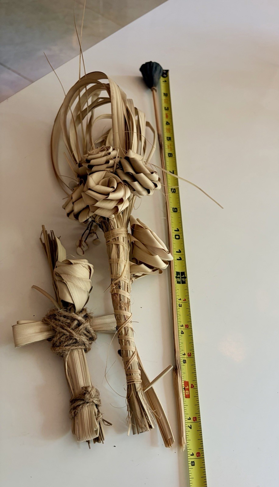 VTG Handmade Dried Palm Flower Bundle Natural Boho Floral Rustic Coastal Decor