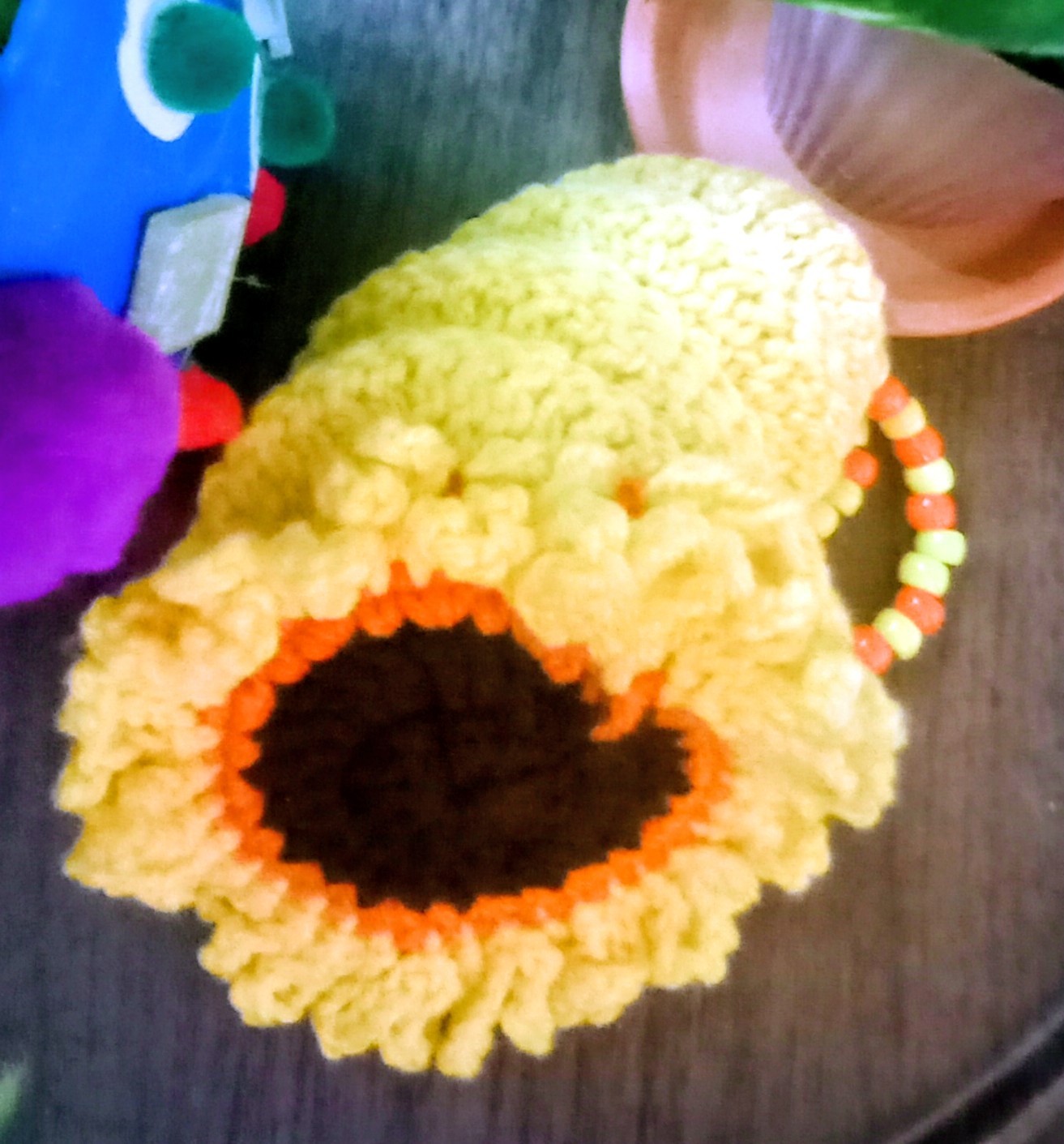 Crochet Sunflower Spinner Home and Garden Decor
