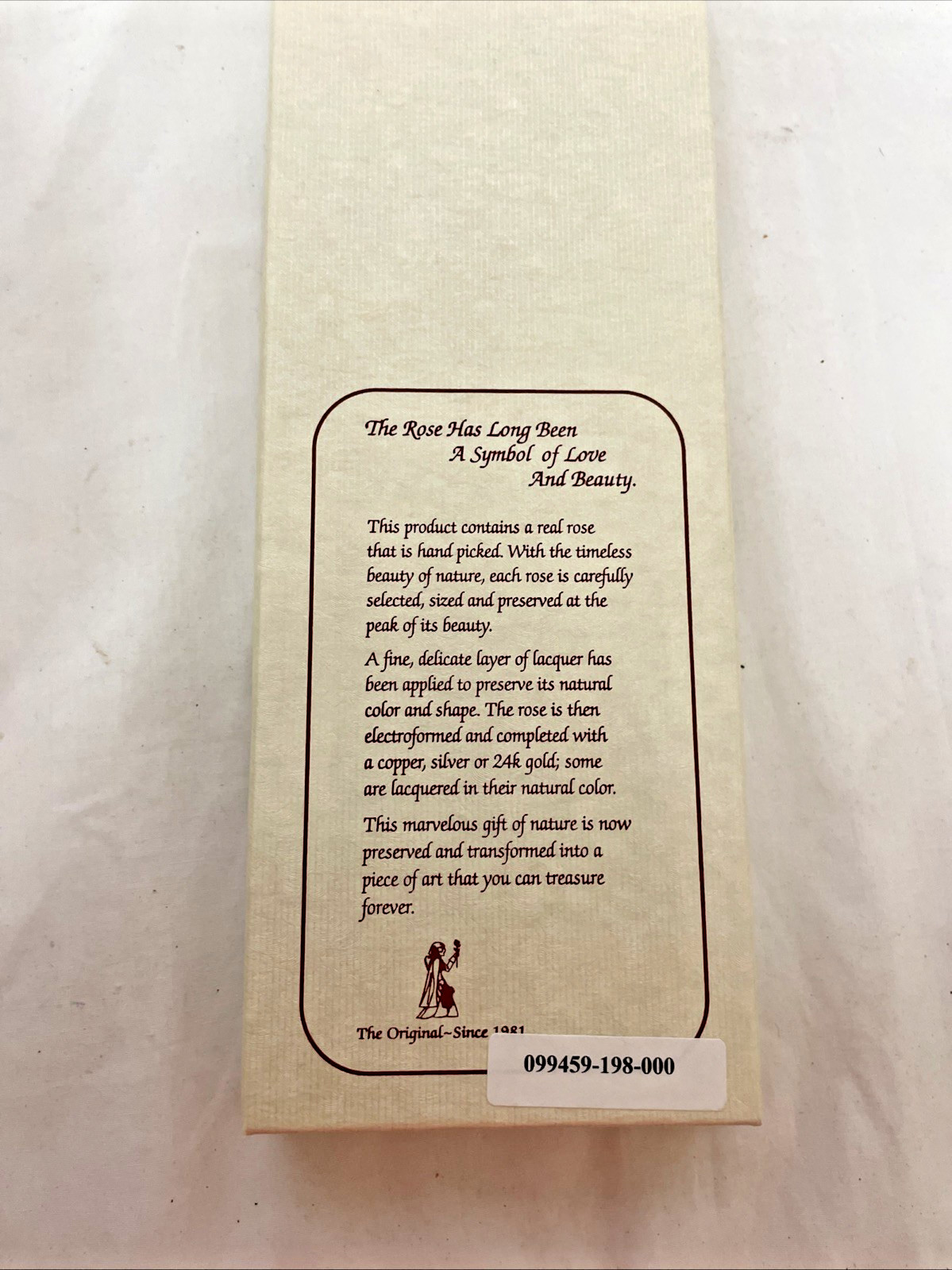 THE ETERNITY REAL ROSE FLOWER DIPPED IN 24K GOLD ORGINAL BOX TAG