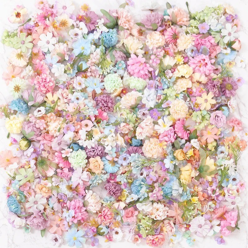 20/50Pcs Mini Random Mix Artificial Flowers Silk Fake Flowers for Home Decor Wed