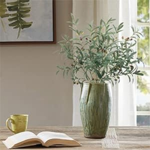 Pack of 6 Realistic Faux Olive Branches – Perfect for Home and Event Decoration