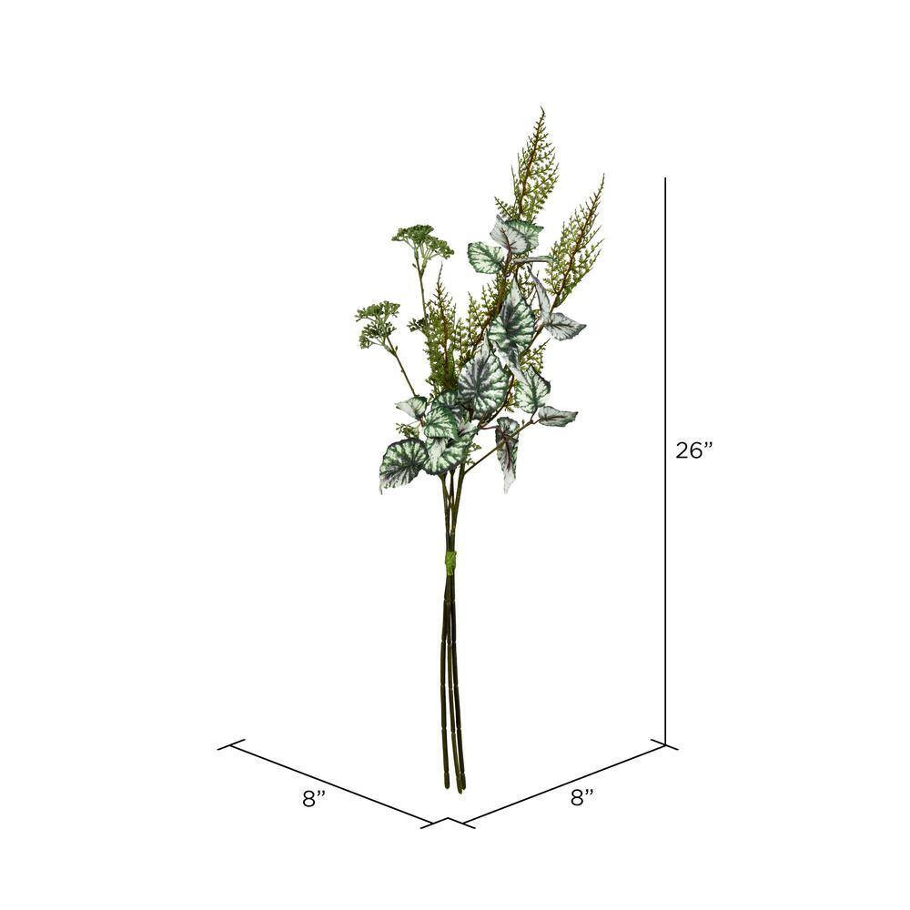 26 In. Purple Artificial Mixed Greenery Bundle, (Pack of 2)