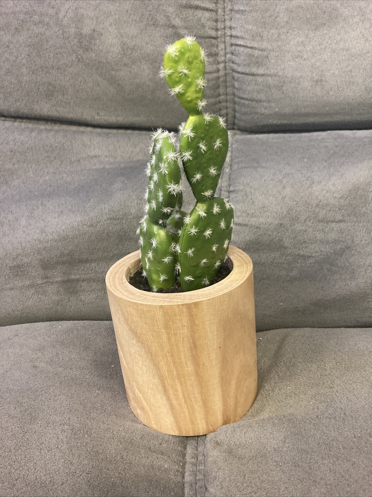 Threshold Tabletop Decor Faux Cactus Cacti in Wood Pot