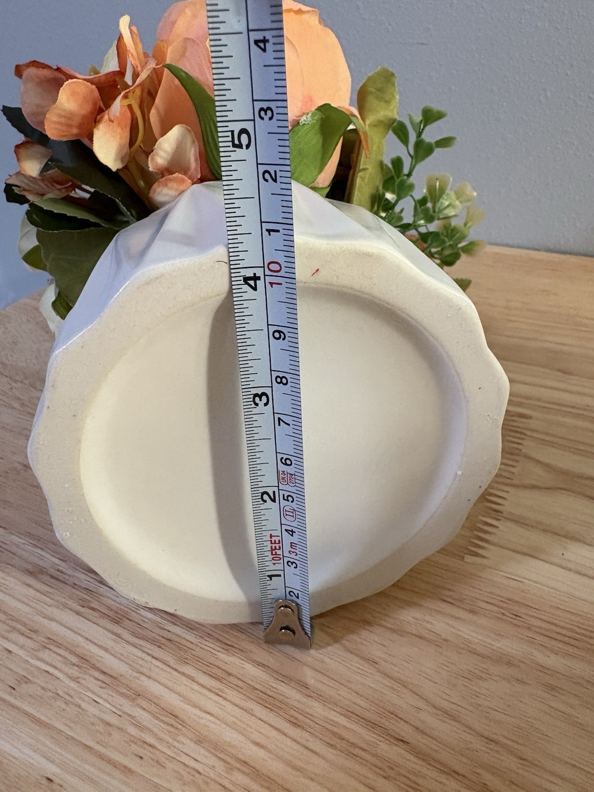 Artificial Floral Arrangement In Ceramic Vase *Home Decor