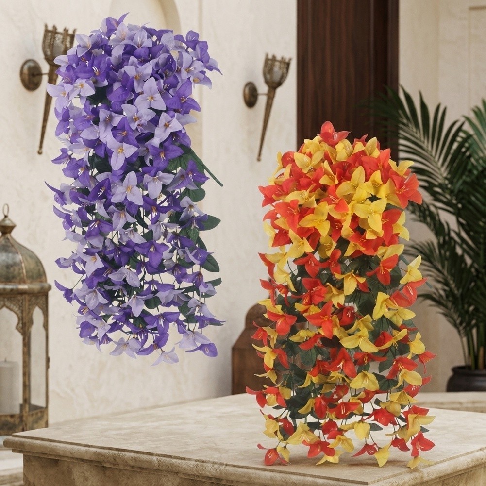 Silk Bougainvillea Vine Garland – Vivid Gradient Colors for Indoor Outdoor Use