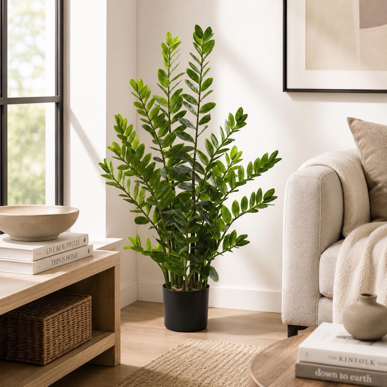 4’ Artificial ZZ Plant Zamioculcas Plant Home Office Decor. Retail $205