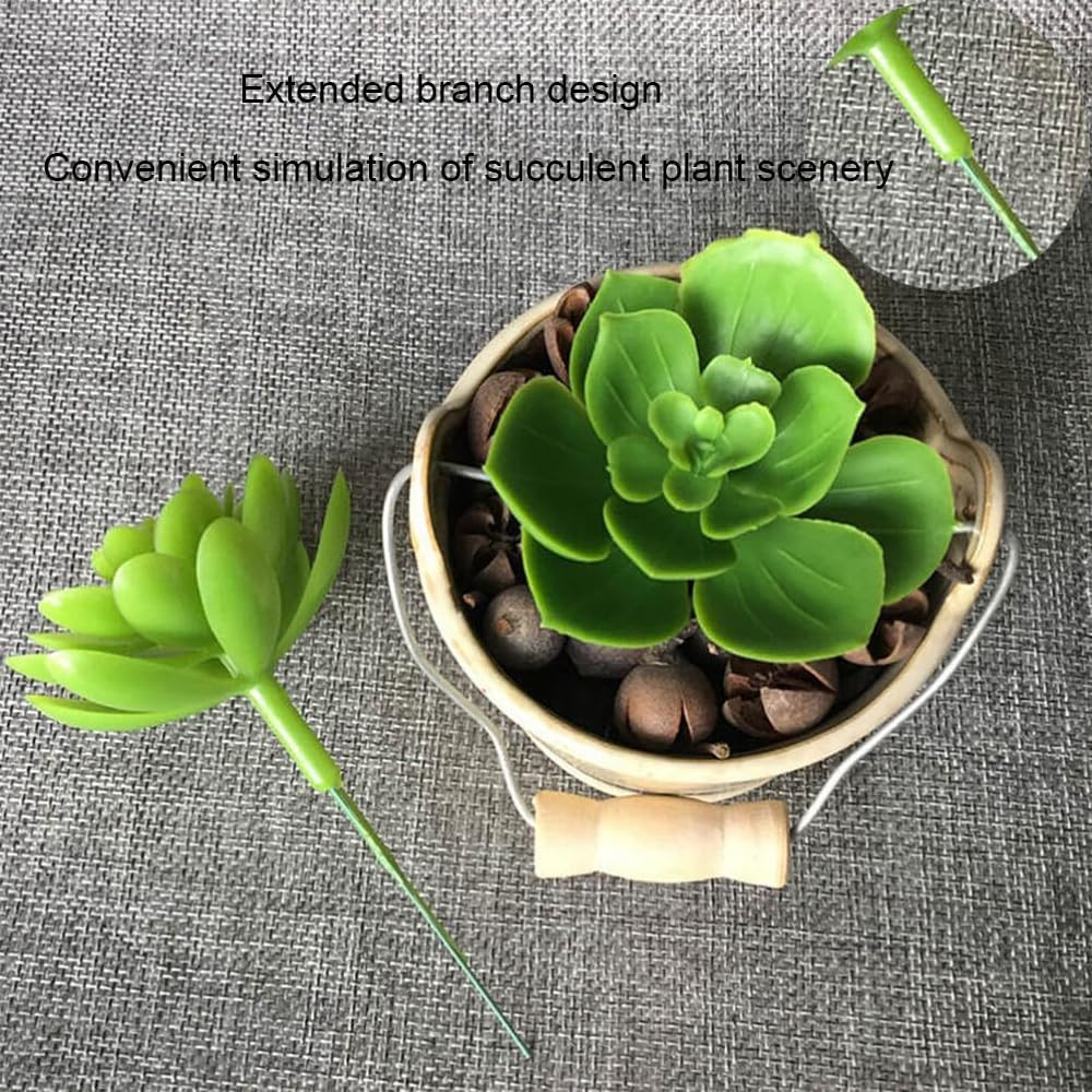 3Pcs Faux Succulents Artificial Succulents Unpotted Realistic Mini Fake Plants