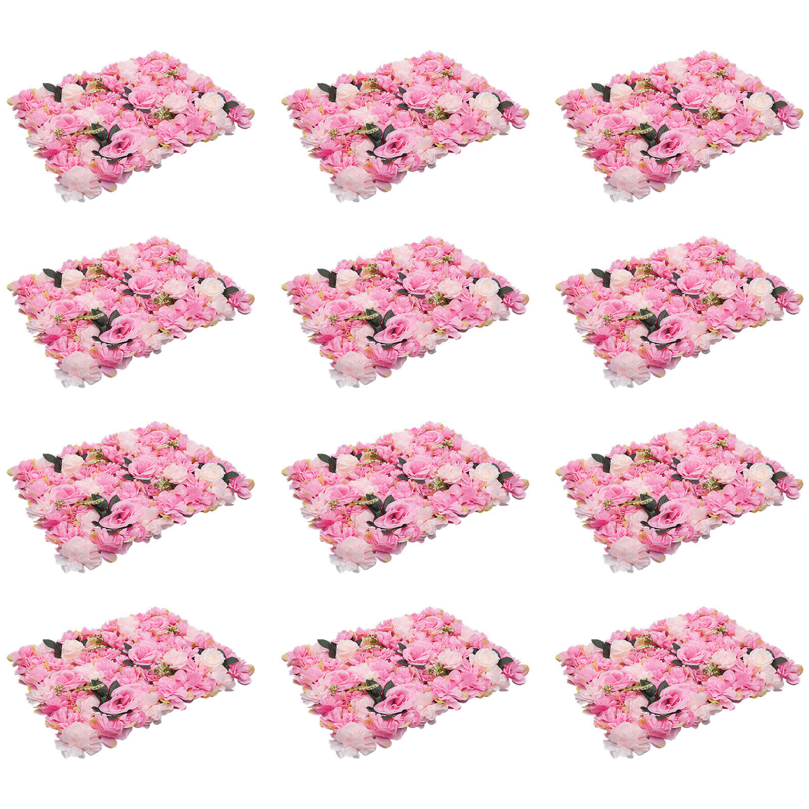 23.6×15.7 inch, 12* Artificial Flower Wall Panels for Wedding Backdrops Decor