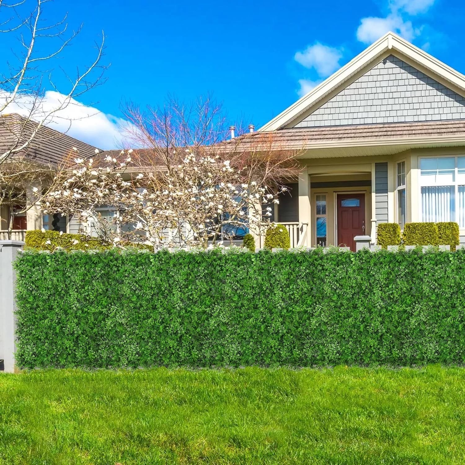 20″x20″ Artificial Hedge Grass Wall, 12PCS Green Wall Panels Greenery Plant Wall