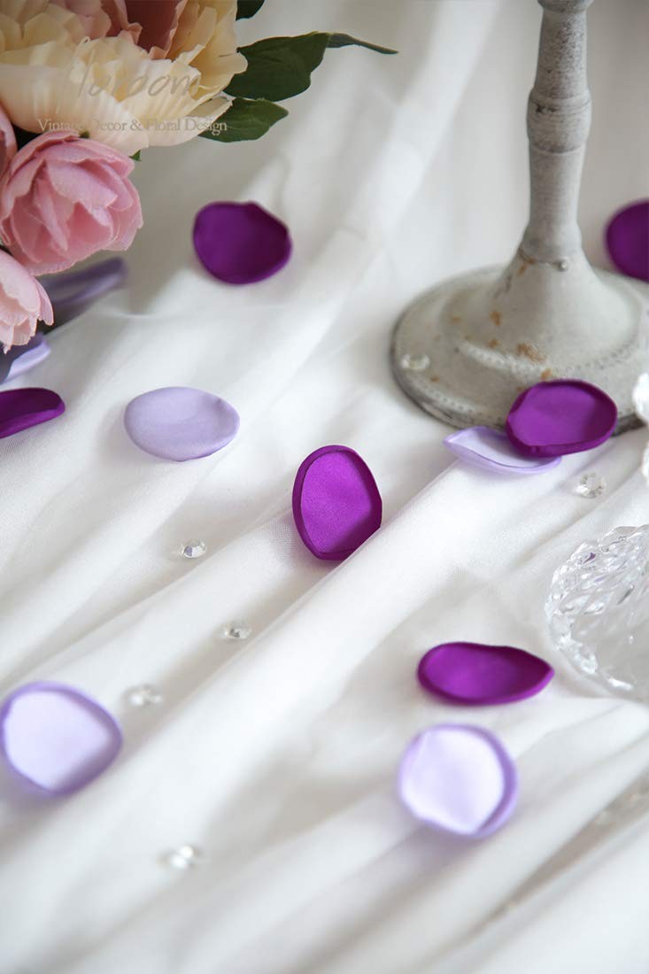 300pcs Rose Petals Purple Lilac Fake Faux Silk Flower Petals for Wedding Flow…