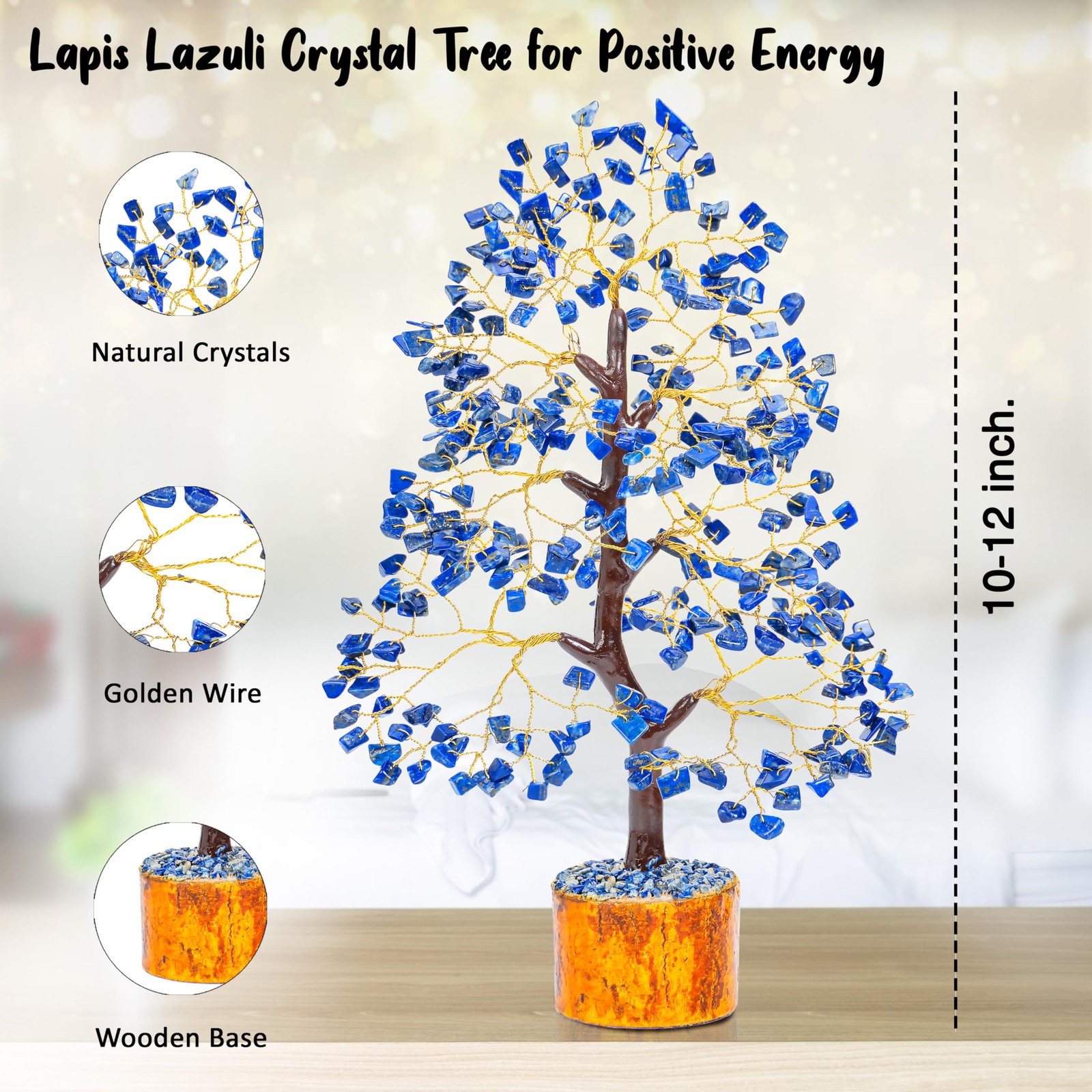 Lapis Lazuli Crystals and Healing Stones Tree, Birthday Gifts for Women, Gifts