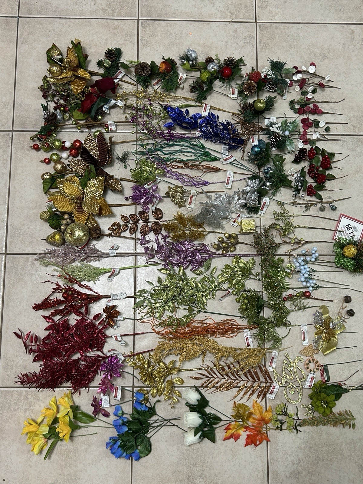 Artificial Stems And Blooms For Crafting/diy