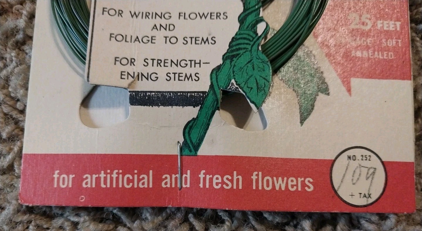 Vintage Garden Club Florists’ Wire For Artificial And Fresh Flowers Florist Wire