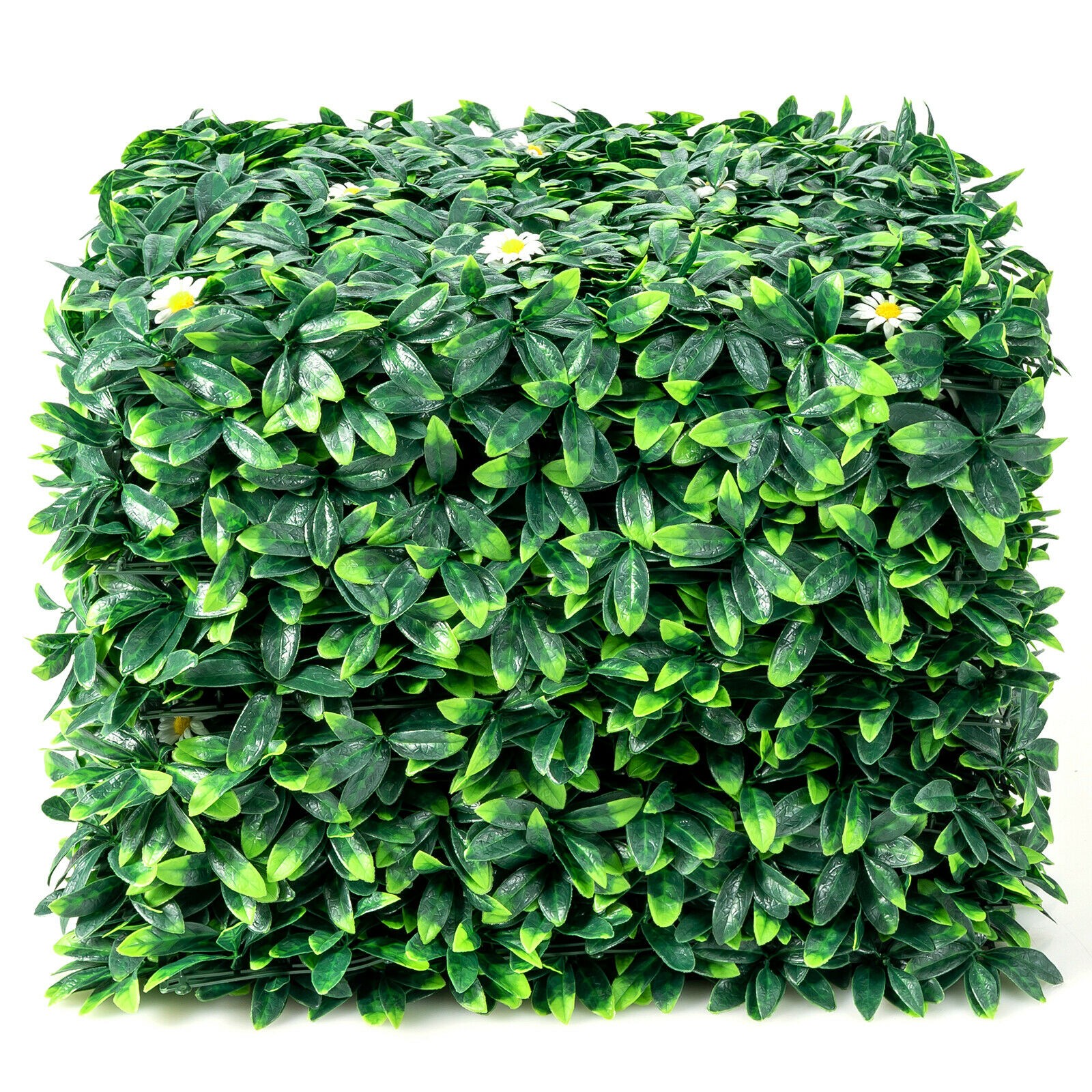 12PCS 20x20inch Artificial Daisy Hedge Plant Privacy Fence Hedge Panels