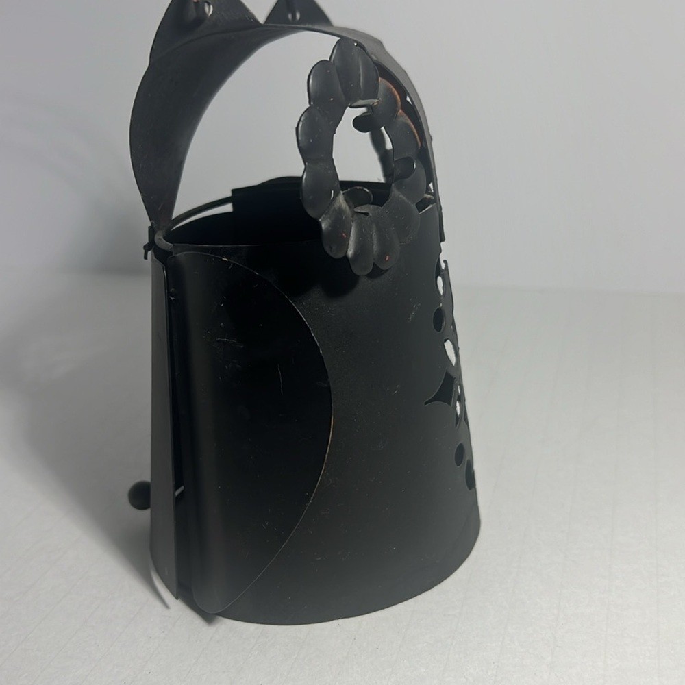Owl Lantern – Decoration Matte Finish Black, VINTAGE Hong Kong. Big Eyes!