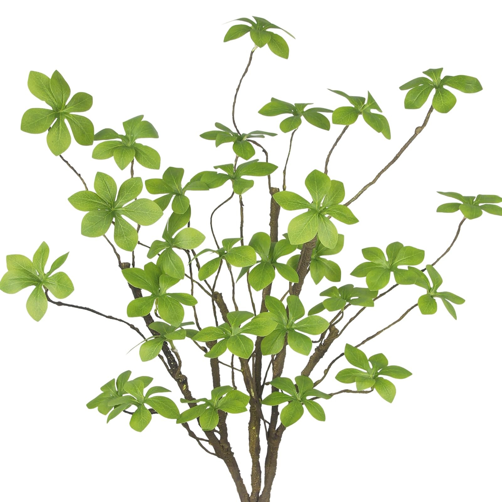3 Pcs Artificial Green Leaves Stem Plants Faux Floral Stems Fake Leaves Silk …