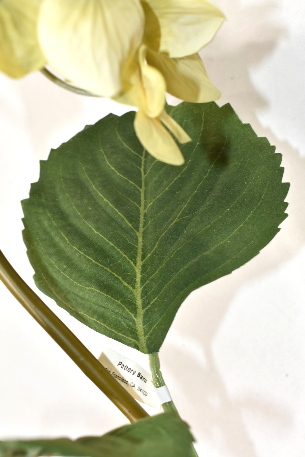 Pottery Barn Faux Hydrangea Ivory Branch Artificial Flower 26″ Stem NEW NOS