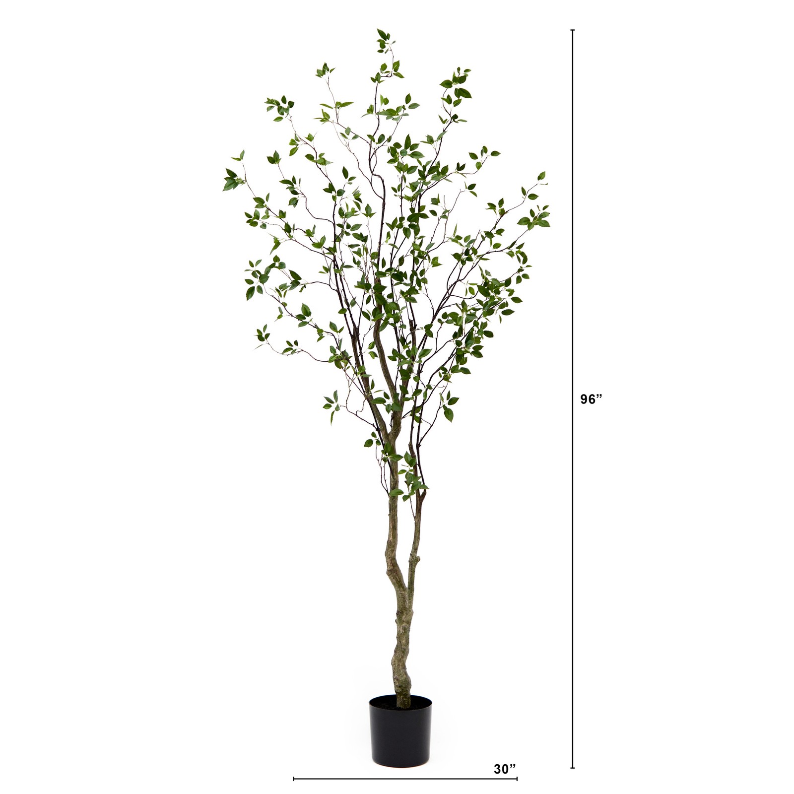 Nearly Natural 8ft Minimalist Citrus Artificial Tree in Green