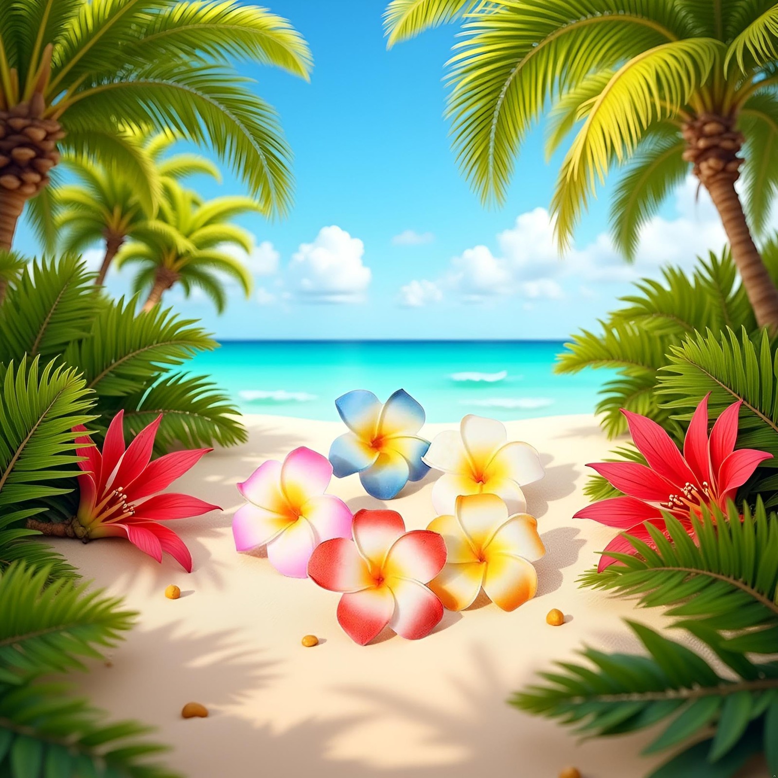 10Pcs Multicolor Hawaii Plumeria Flower Clips, Artificial Tropical Flower Hai…