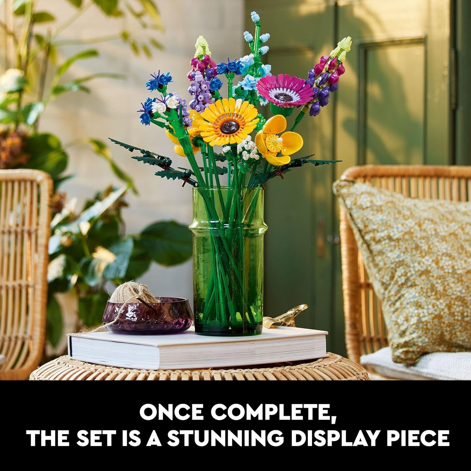 Botanicals Artificial Wildflower Bouquet – Fake Indoor Flowers Building…