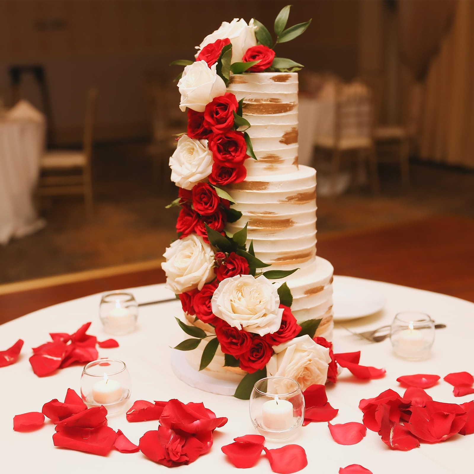 2000 PCS Dark Red Silk Rose Petals Artificial Flower Valentine Wedding Decor