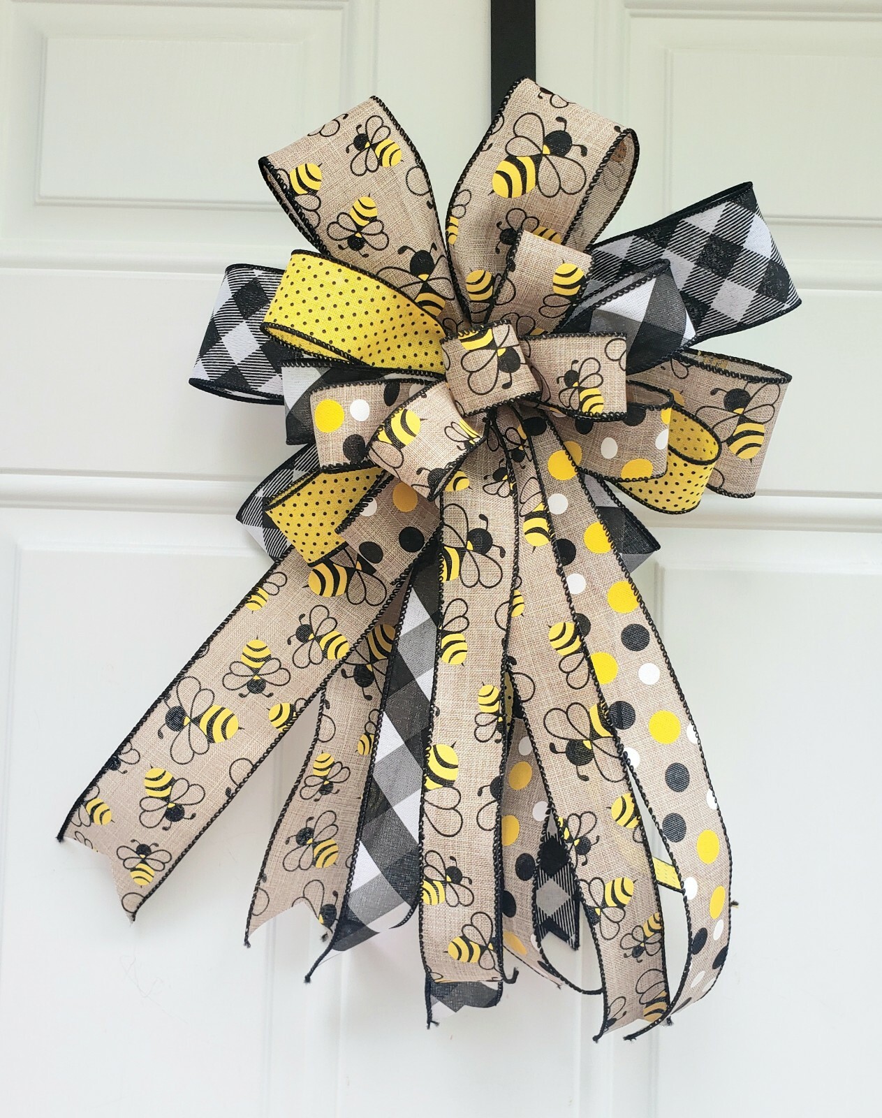 WREATH BOW, BUMBLEBEE BOW, BOW FOR WREATH, BOW FOR CRAFTS