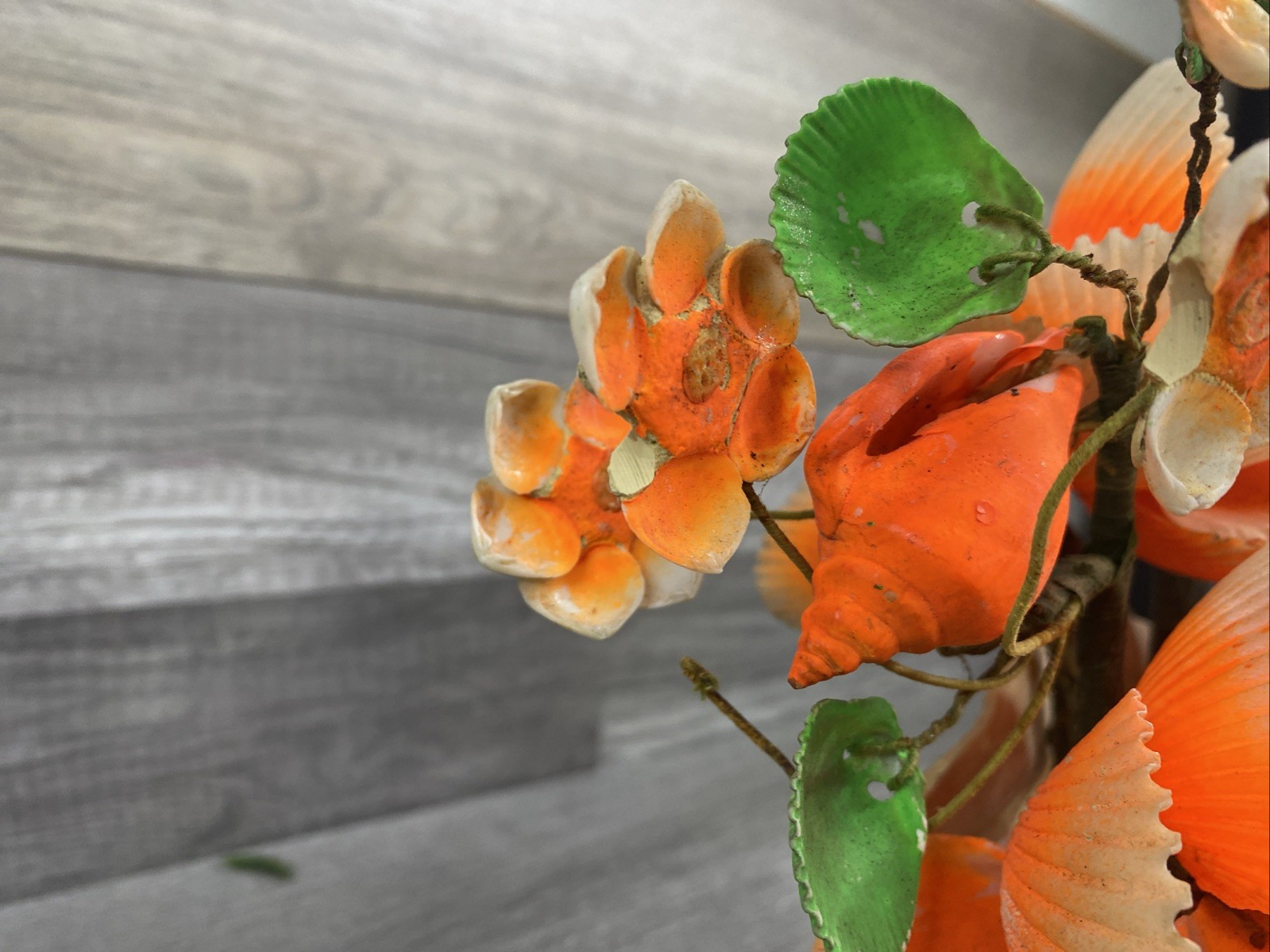 Vintage Seashells Kitschy Flower Bouquet Shell Floral Arrangement