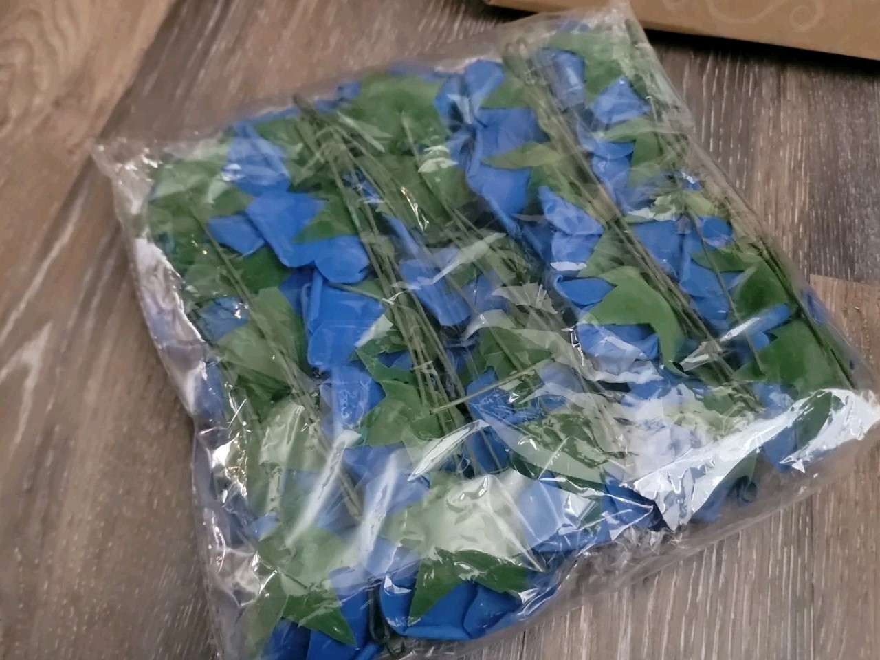 Lot Of 3 Sets~”Real Touch” Roses! New In pkg. Blue, Pink & Orange . 70 Total!
