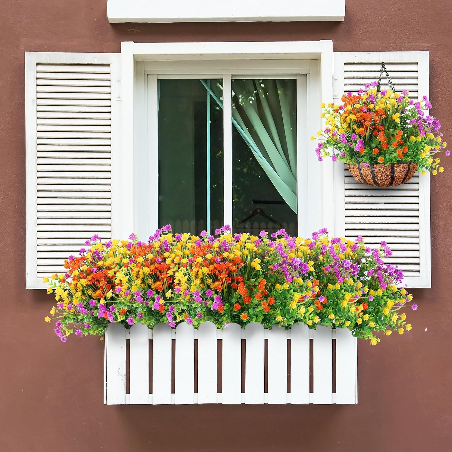 Vibrant UV Resistant Artificial Plants – 12 Bundles for Stylish Home Accents
