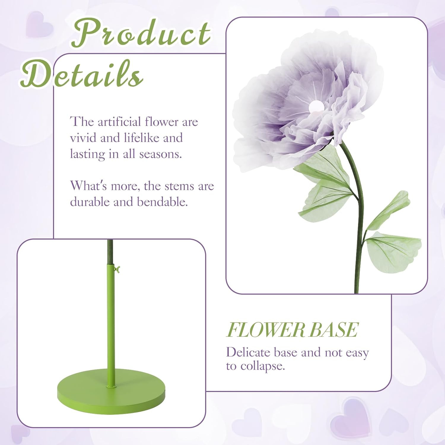 Giant Purple Electric Flower Decoration with Light – 23.62″ Home Decor