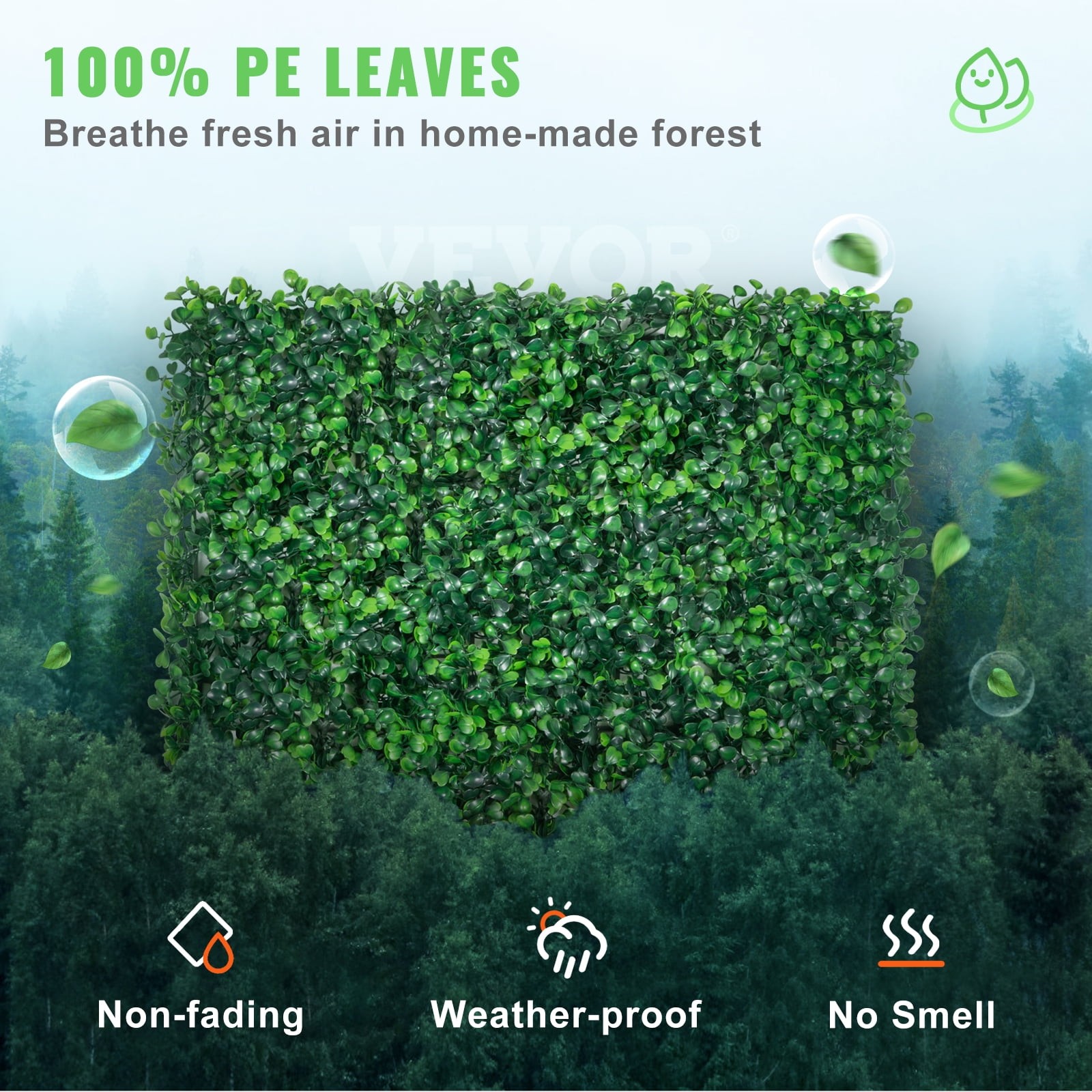 KFFKFF Artificial Boxwood Panel 12pcs 10″ X 10″ Grass Hedge Wall Mat for Fence